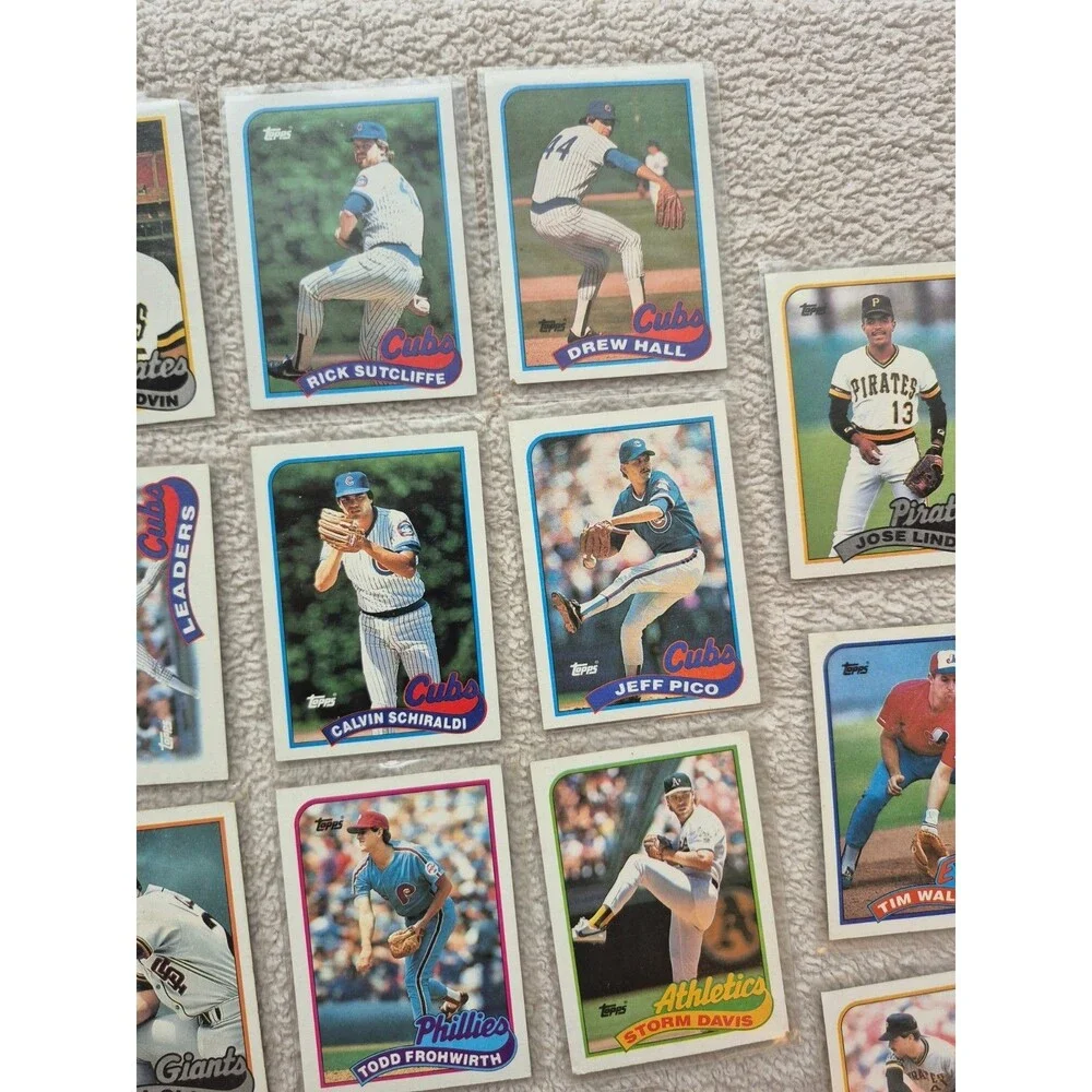 1989 Topps Baseball Card Lot 28 Cards Craig Biggio Will Clark Cubs Pirates MLB